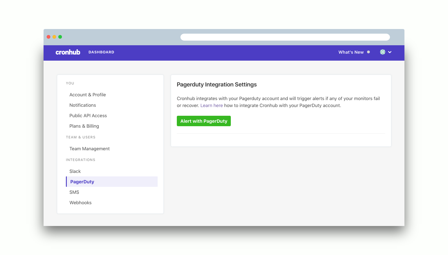 Alert with PagerDuty